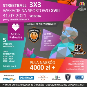Streetball 3x3 Wakacje na sportowo XVIII - Gramy z MOSiR Katowice