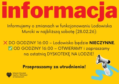 28.02 - Lodowisko Murcki czynne od 16:00